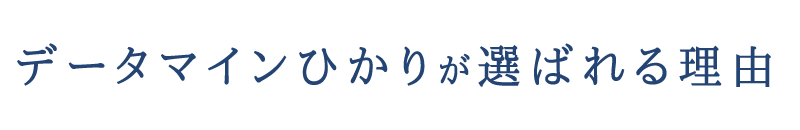 データマインが選ばれる理由